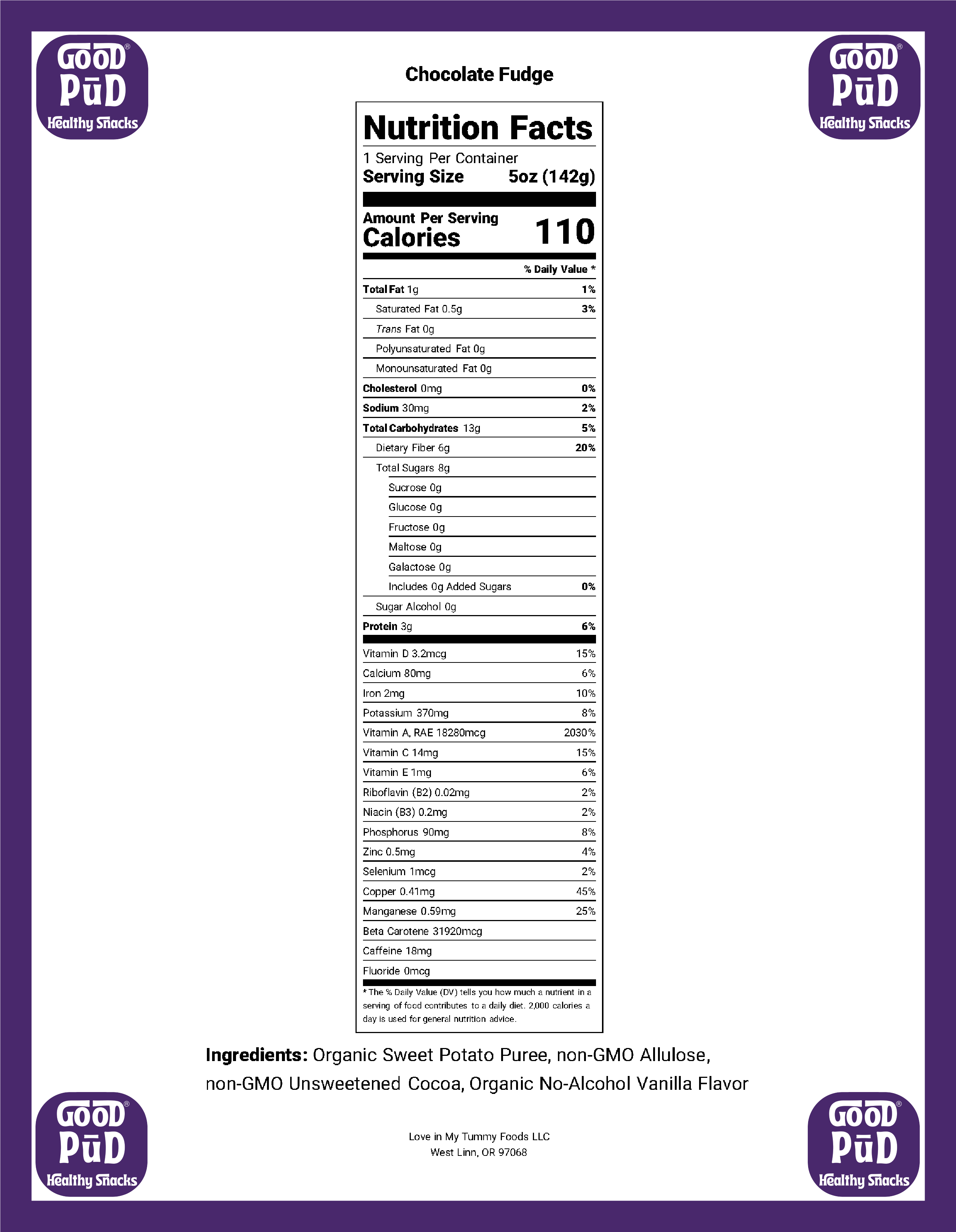 GoodPūD® Chocolate Fudge Frozen Pudding